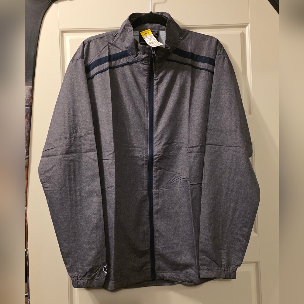 Mens Medium - Holloway Raider Lightweight Jacket Grey/Navy